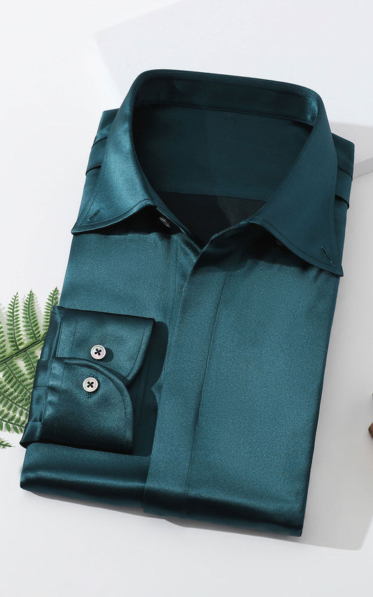 WIAI Men's Lake Blue Business Shirt - Tailored Cut