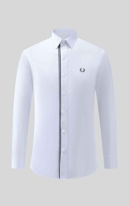 Custom White Shirt with Logo - Men's Tailored Fit