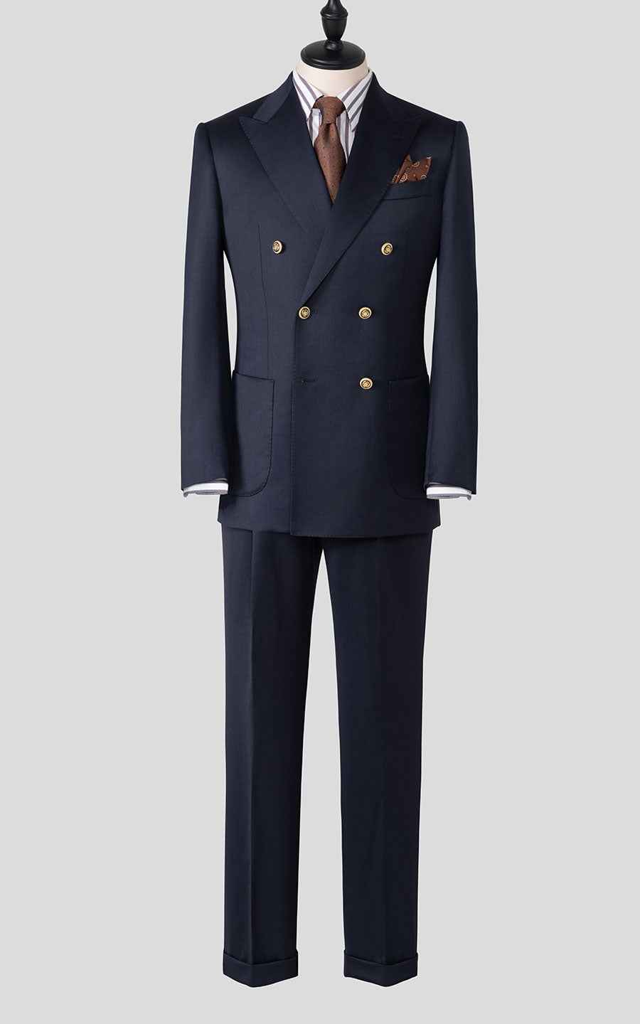 WIAI Premium Navy Wool Business Suit - Custom Tailored