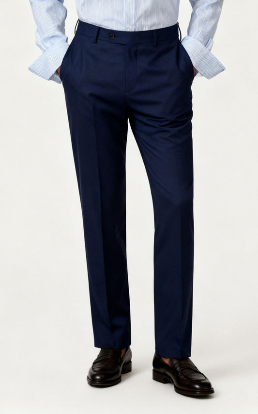 Custom Pants Dark Blue Twill Pants - Tailored Fit
