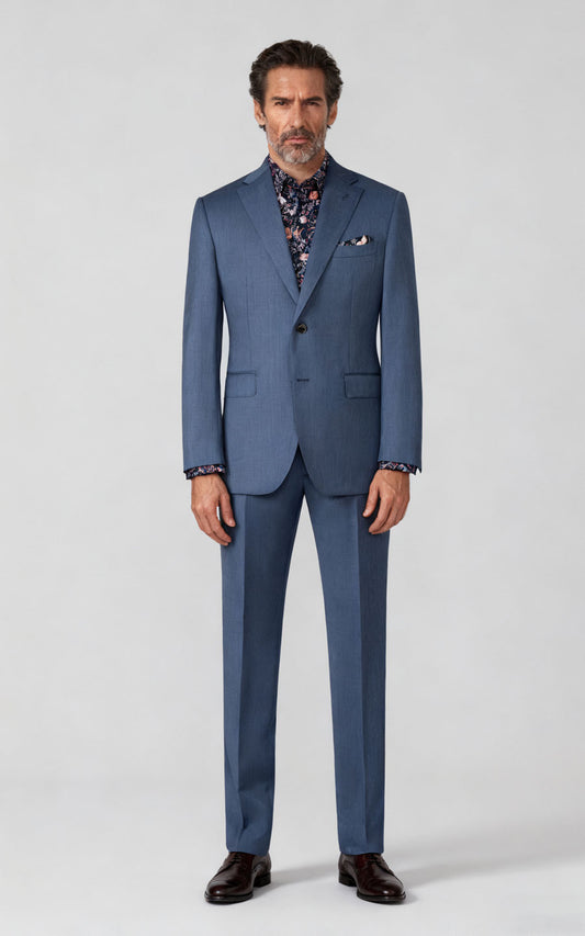 Custom Light Blue Tailored Suit - Made to Measure
