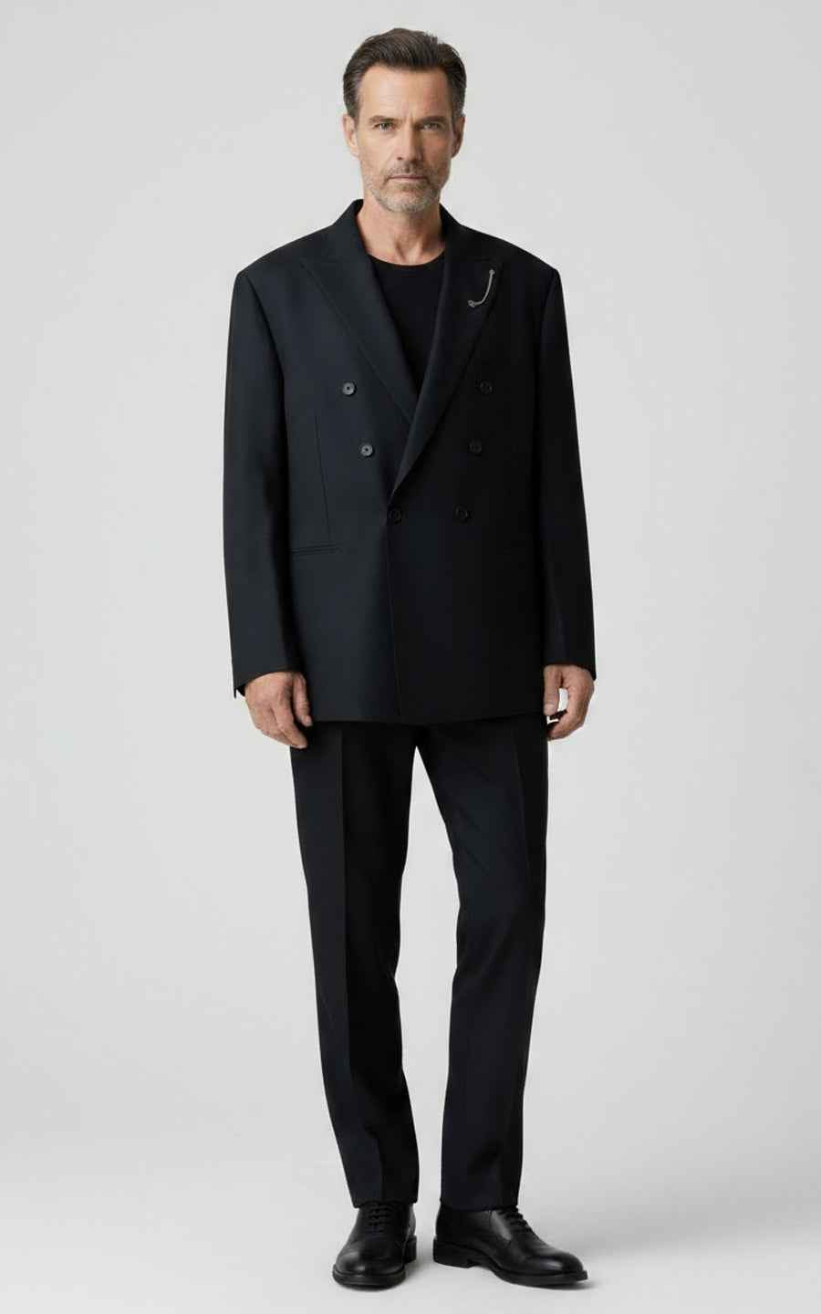 Double Breasted Navy Custom Suit Men Wedding Business Set