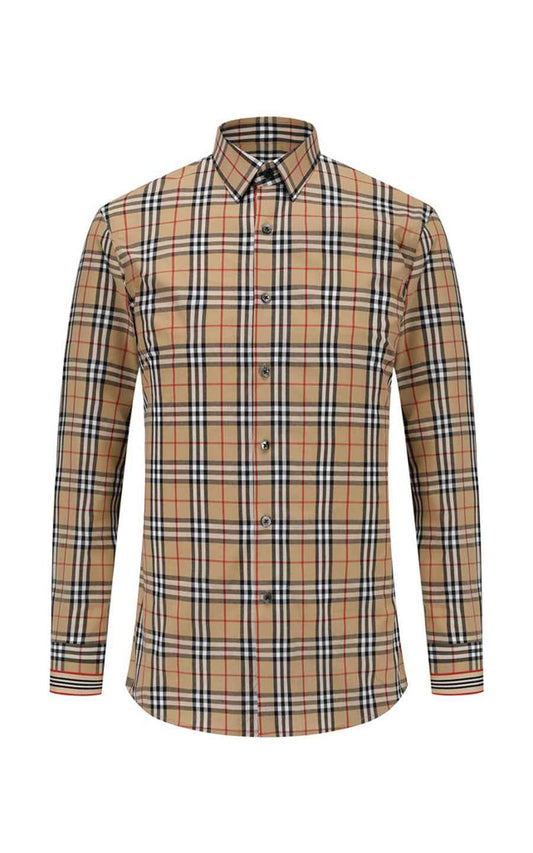 Men's Two-Tone Plaid Casual Shirt - Custom Tailored