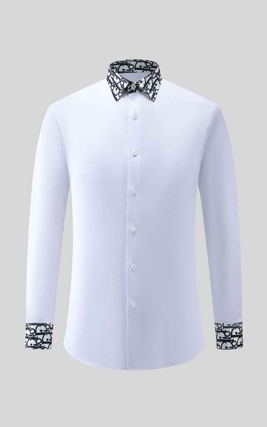 Custom White Shirt with Black Stripes - Tailored Fit