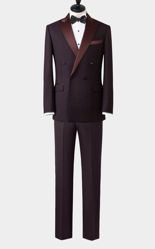Custom black jacquard Chinese style formal tuxedo suit