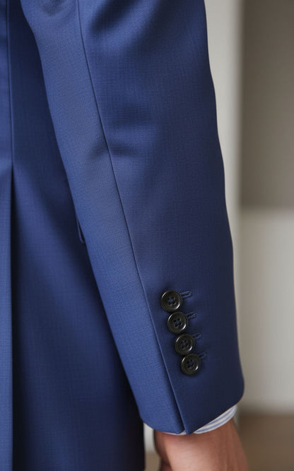 Custom Fit Dark Blue Blazer Men Formal Business