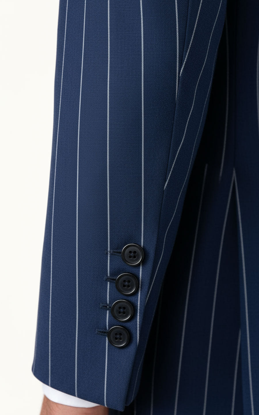 Mens Navy Pinstripe Casual suitin Set Custom Tailored