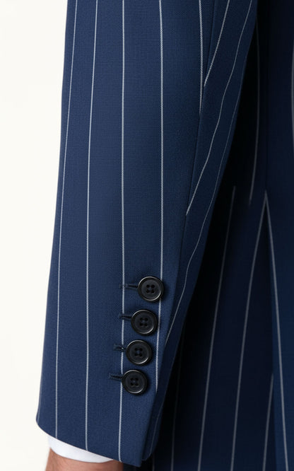 Mens Navy Pinstripe Casual suitin Set Custom Tailored
