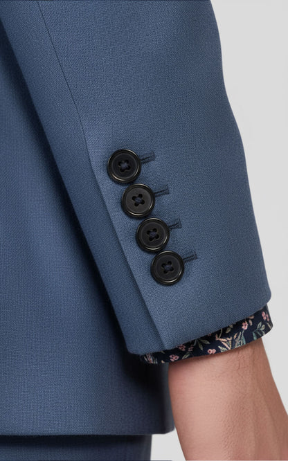 Custom Made Business Formal Tailored Light Blue Suit Set Men