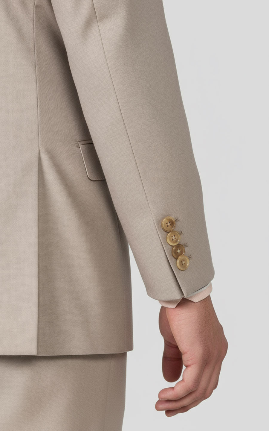 Tailored Khaki Custom Suit Set Men Business Formal Wear