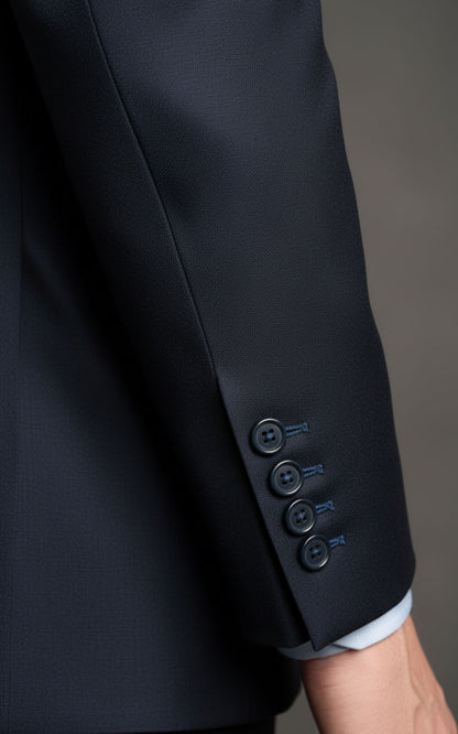 Men's Custom Blue Silk Chinese Dress Formal Brocade Suit Set