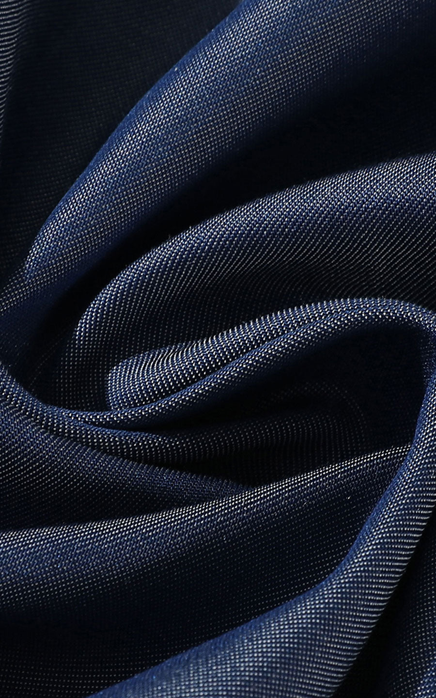 Wrinkle-Free Fabric Detail - Dark Blue Custom Shirt
