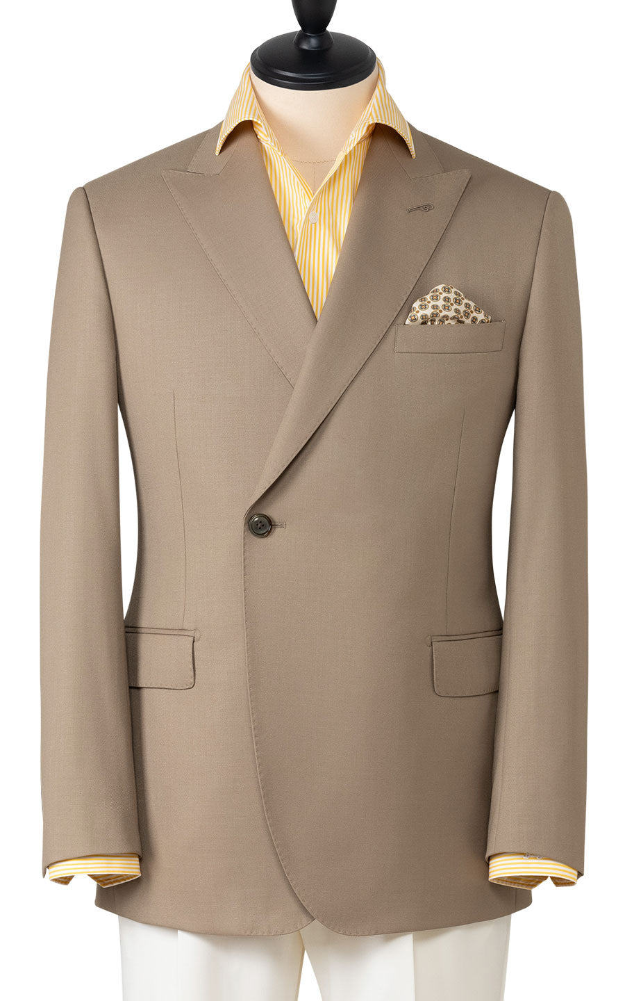 Men's Light Brown Casual Blazer - Tailored Twill Jacket