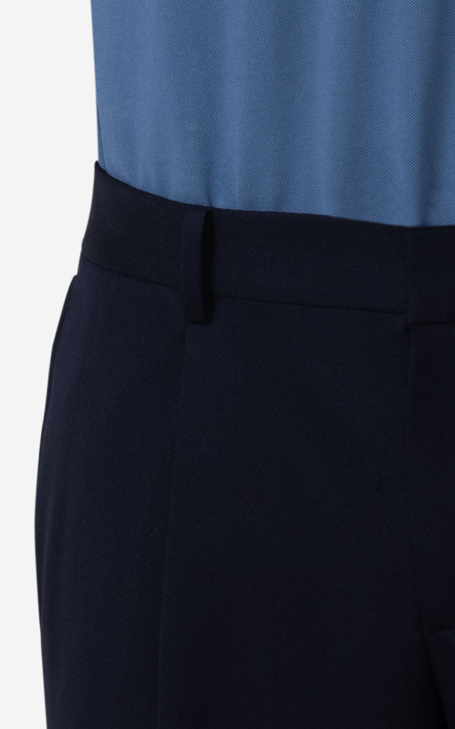 Tailored Dark Blue Wool Trousers - Tailored Organic Suit