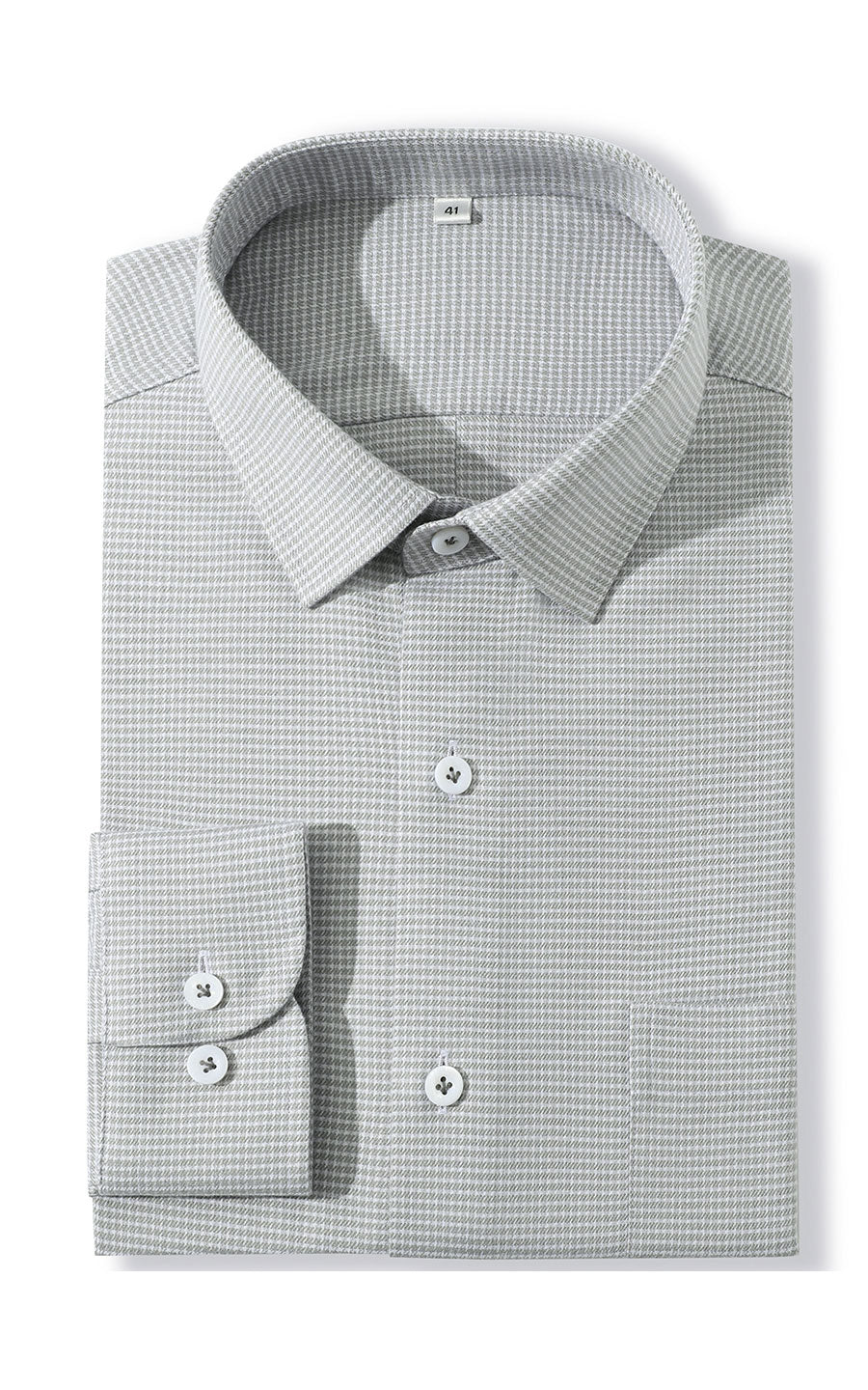 Men's celadon dress shirt side - custom tailored fit