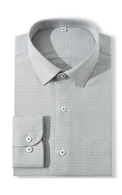 Men's celadon dress shirt side - custom tailored fit