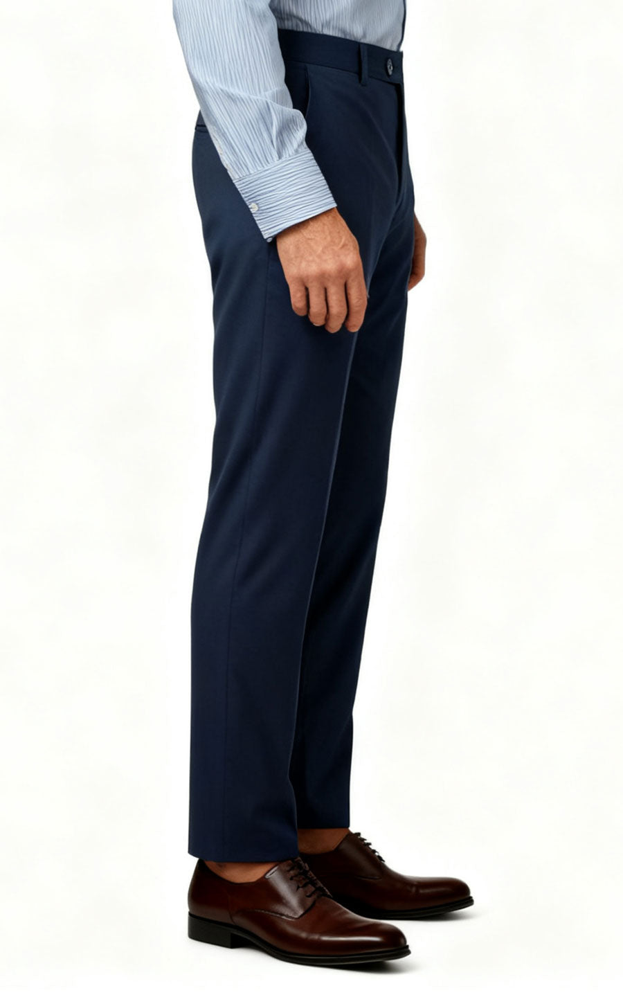 Light Blue Twill Wool Men's Suit Pants - Custom Fit