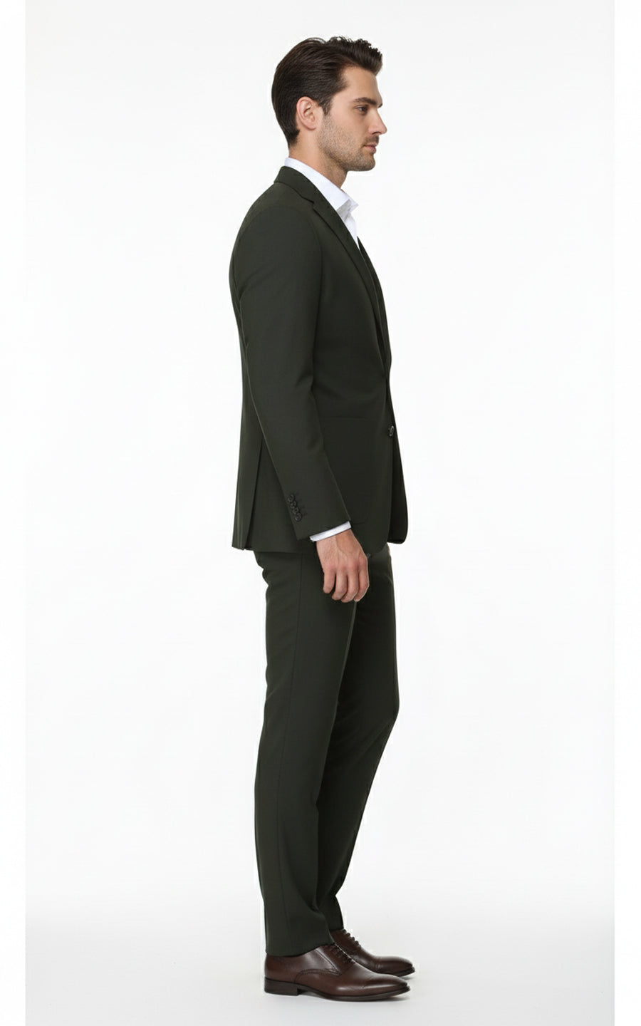 Custom Dark Green Suit Men Business Tailored Two Piece