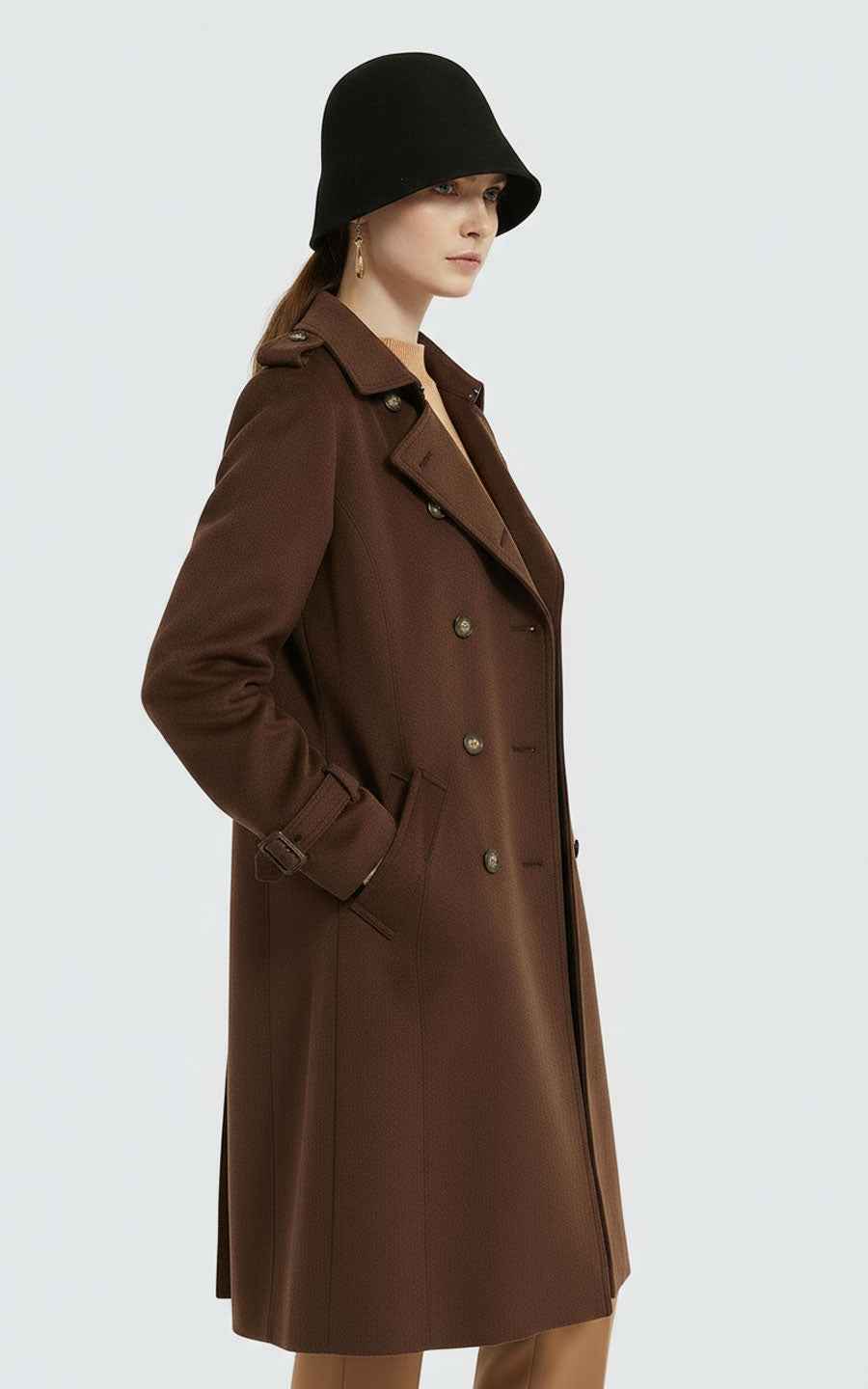 Brown Trench Coat - Classic Double-Breasted Style
