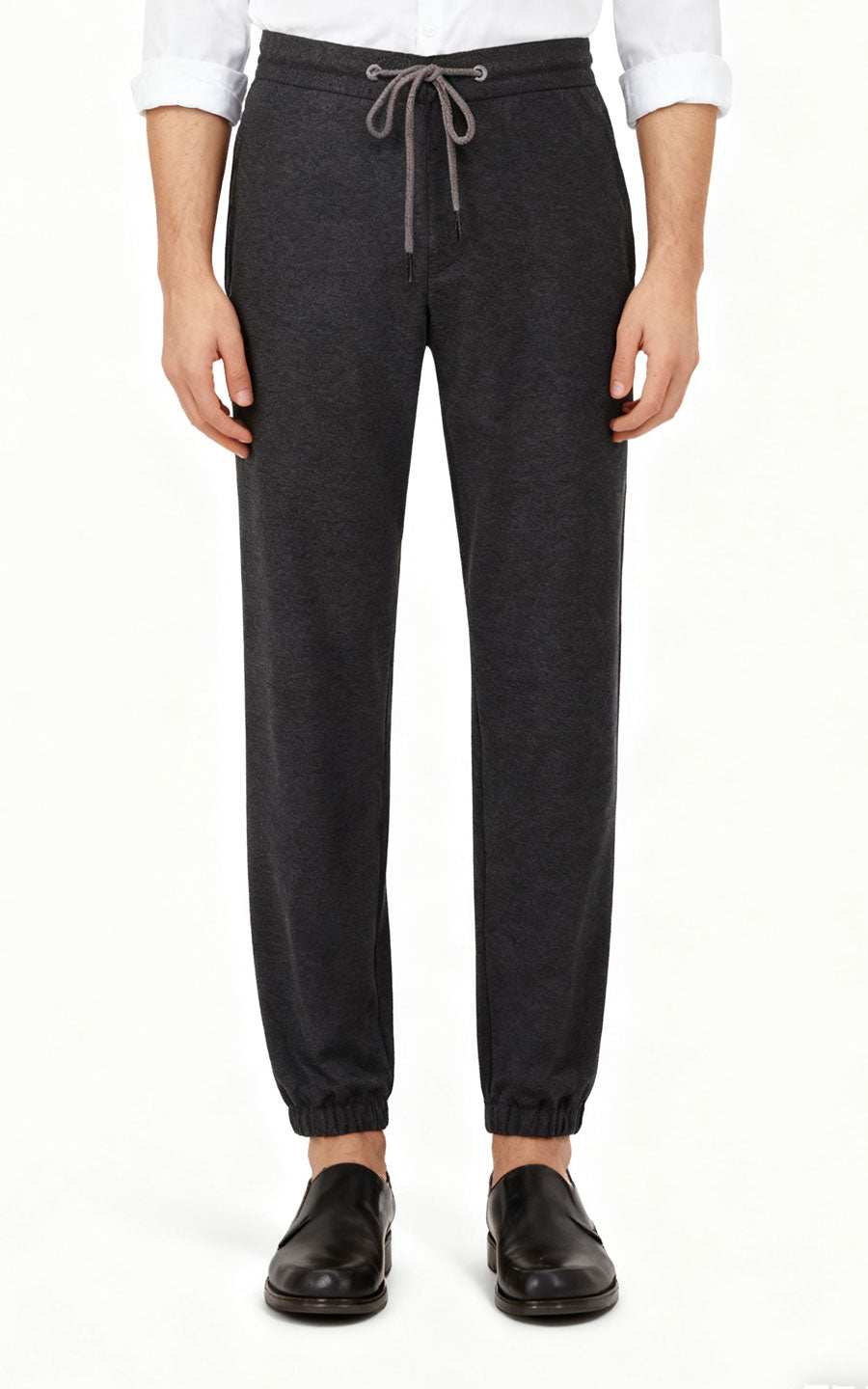 Custom Trousers Dark Grey Tailored Trousers - Premium Fit