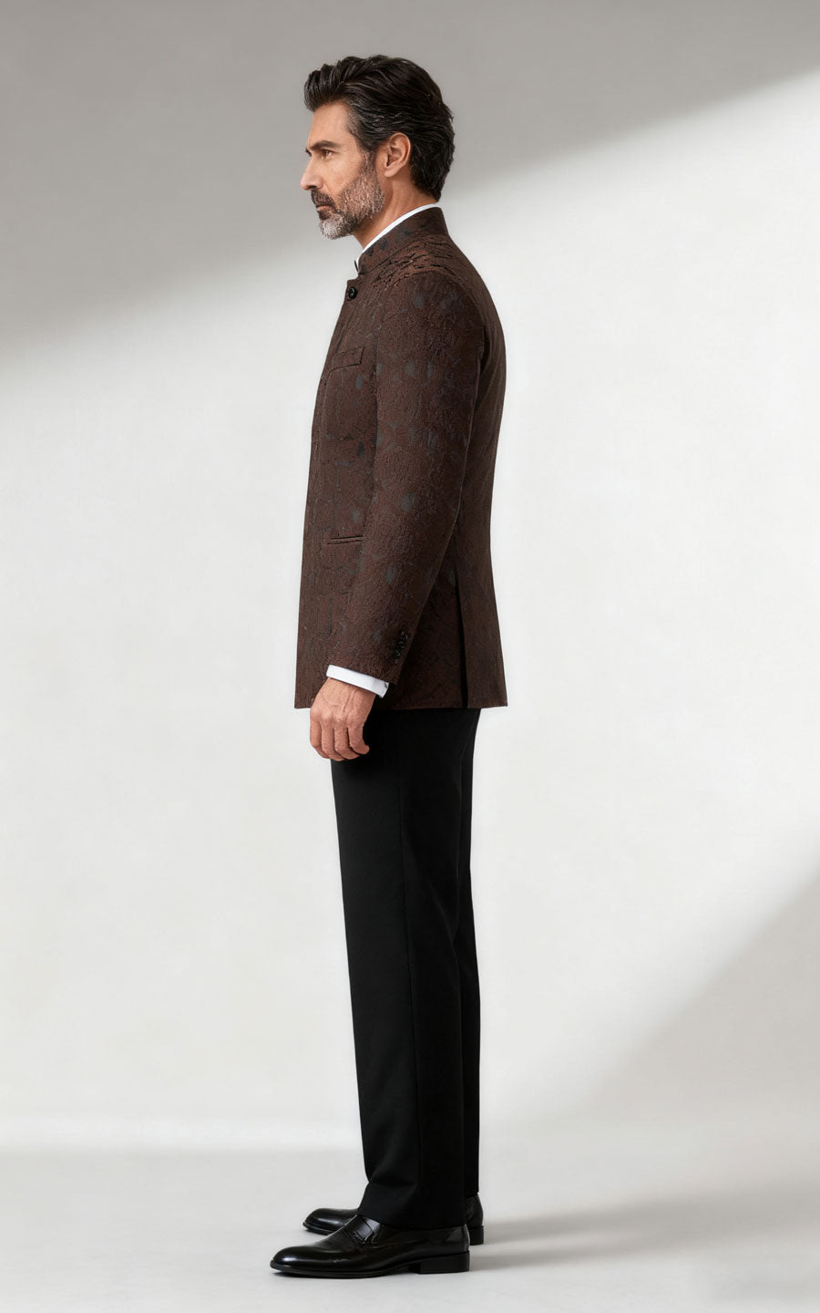 Men's Custom Chinese Dress Suit - Stand-Up Collar Tuxedo