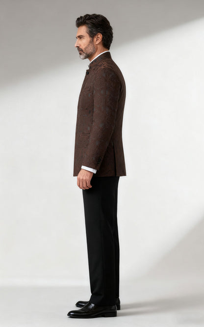Men's Custom Chinese Dress Suit - Stand-Up Collar Tuxedo