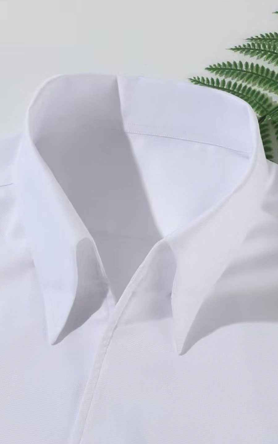 WIAI Custom Pearlescent White Dress Shirt - Tailored Fit
