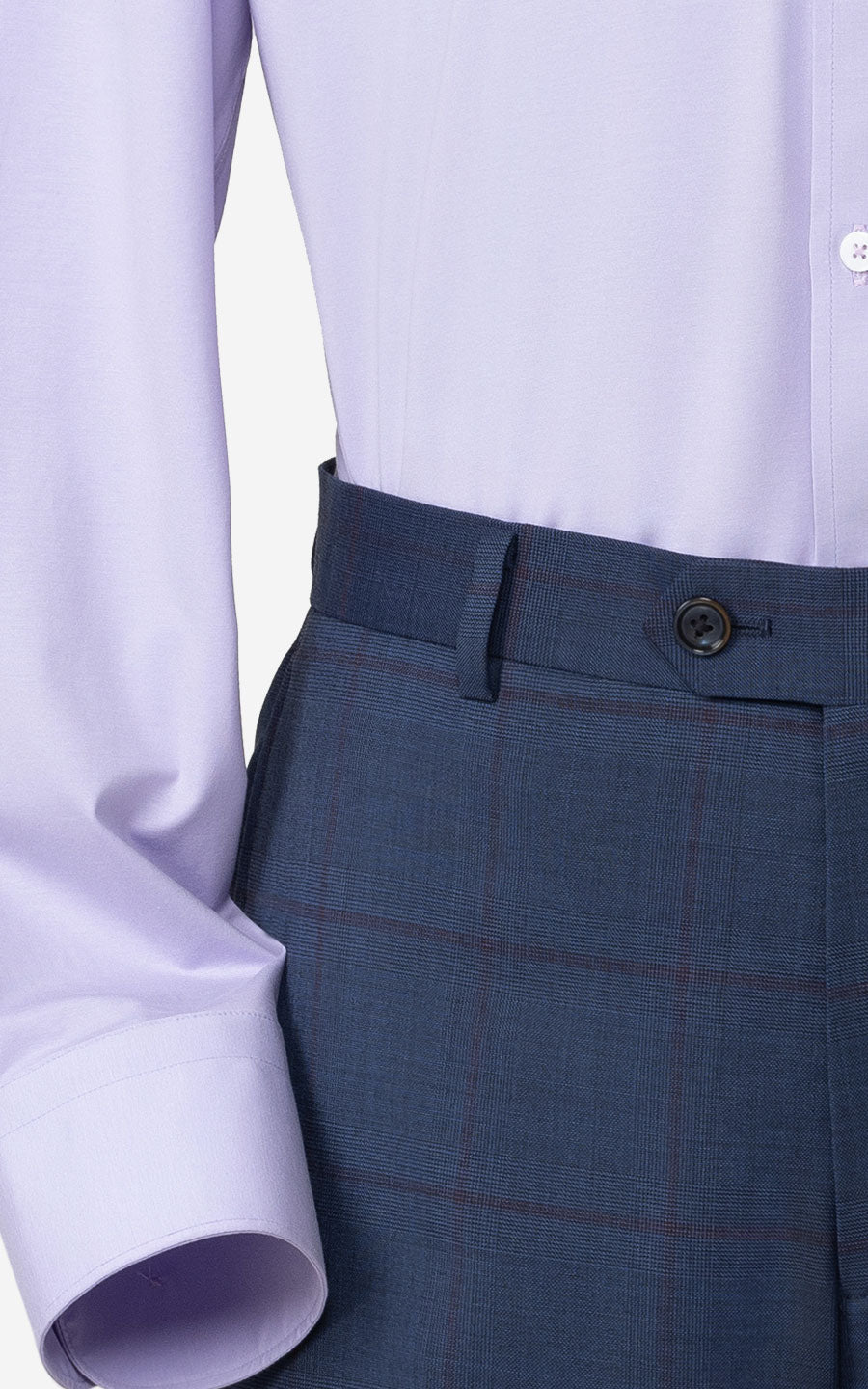 Formal Check Dress Pants - Men's Suit Pants