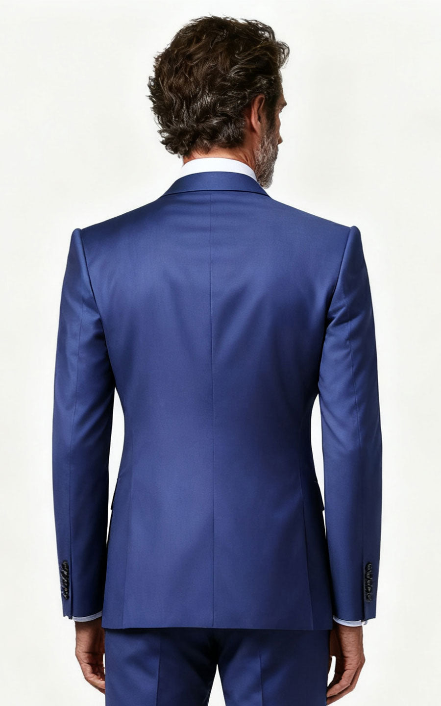 Dark Blue Plaid Tailored Blazer - Custom Fit Men's Jacket