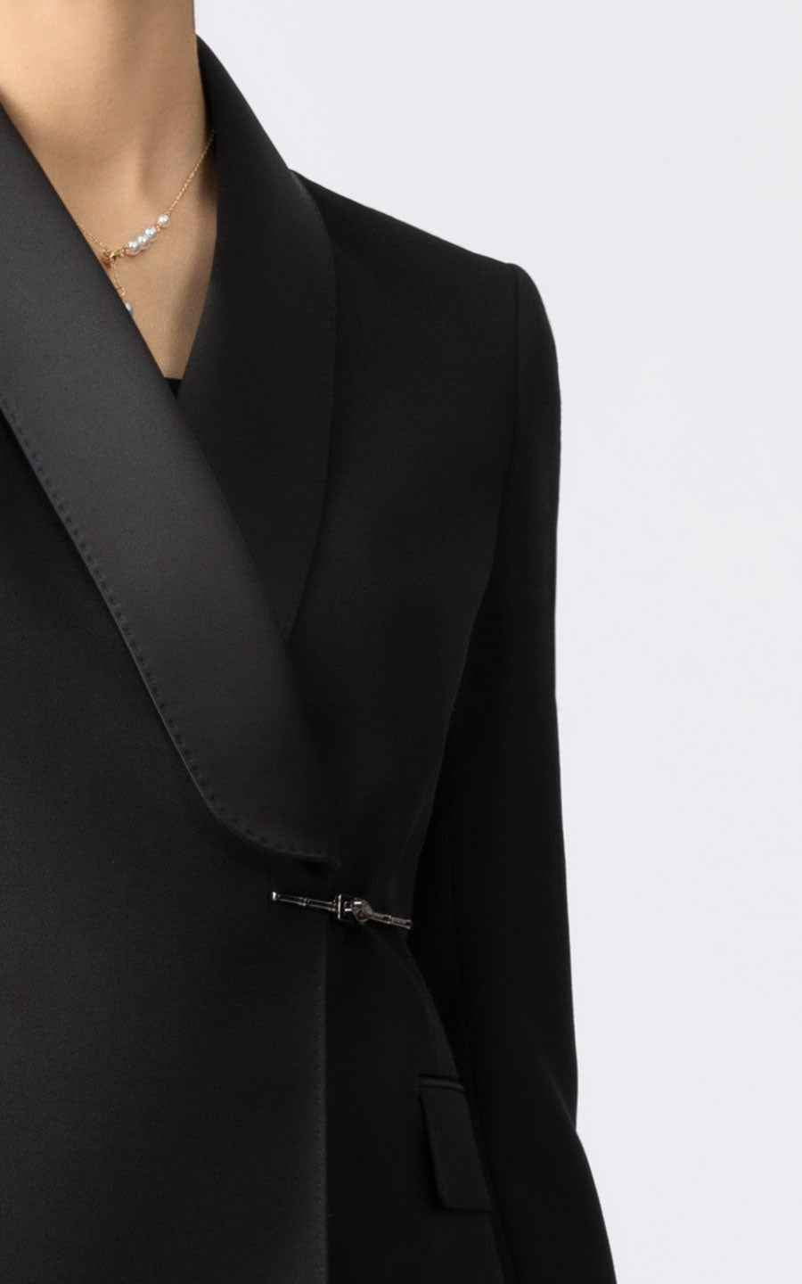Women's Black Professional Blazer Suit Set