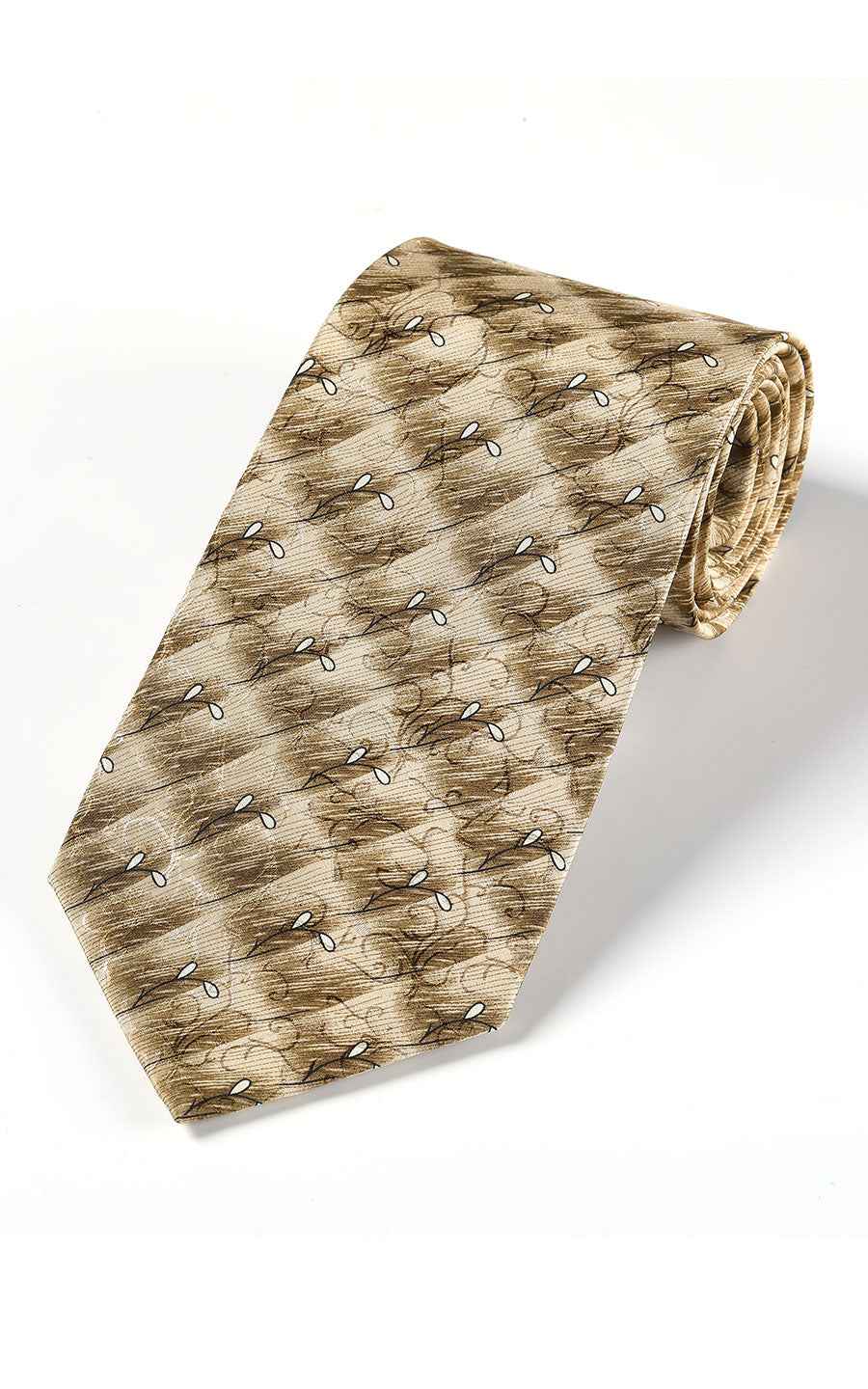 Gold paisley silk cravat - luxury business formal wear