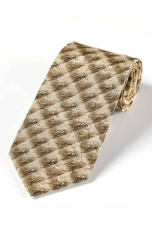 Gold paisley silk cravat - luxury business formal wear