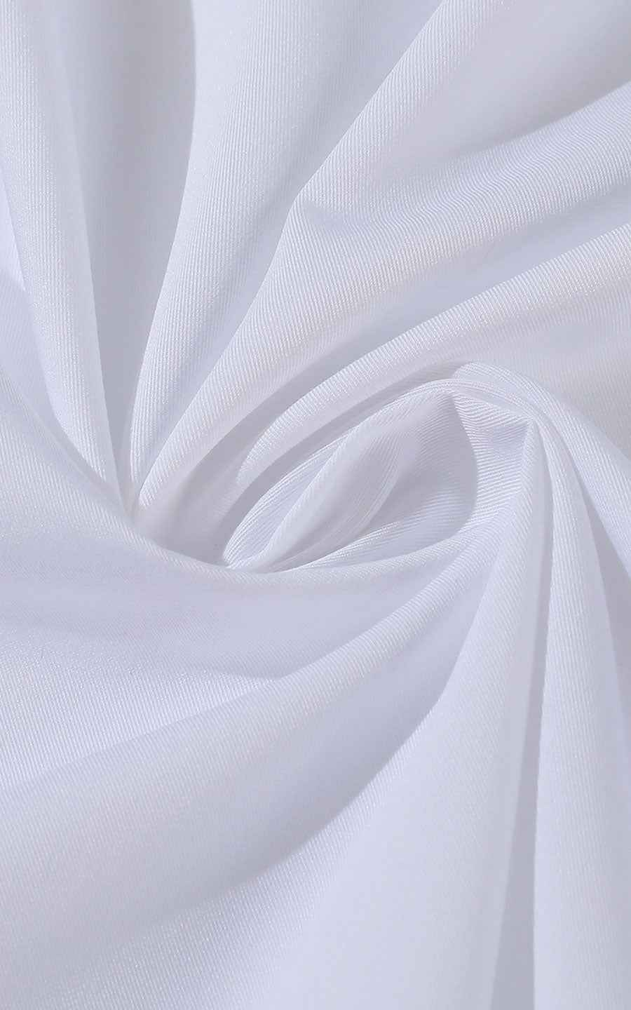 Men's White Heart Embroidered Tailored Dress Shirt