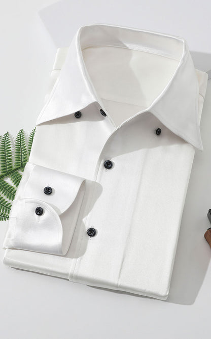Tailored Fit White Shirt - Premium Men's Formal