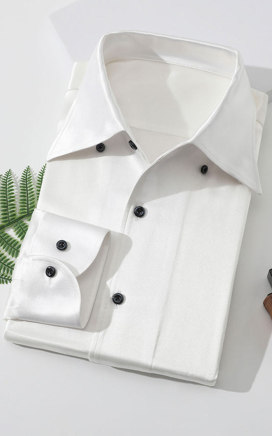 Tailored Fit White Shirt - Premium Men's Formal