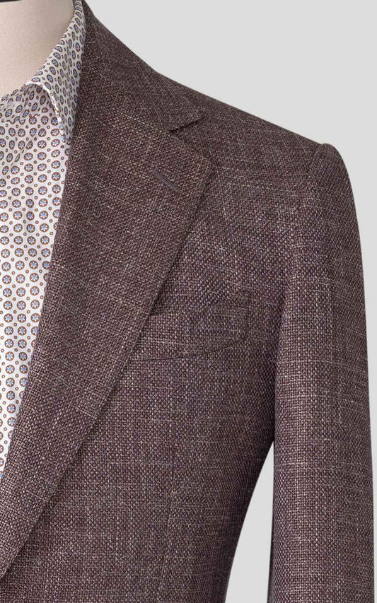 WIAI Brown Plaid Wool Blazer - Custom Men's Suit Jacket