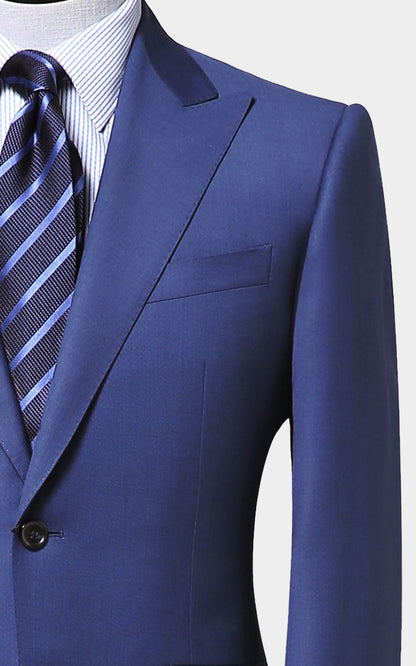 Dark blue plaid blazer fabric texture custom tailored