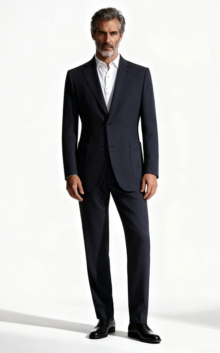 Navy Blue suits custom Wool Suit - Tailored Men's Formal Set