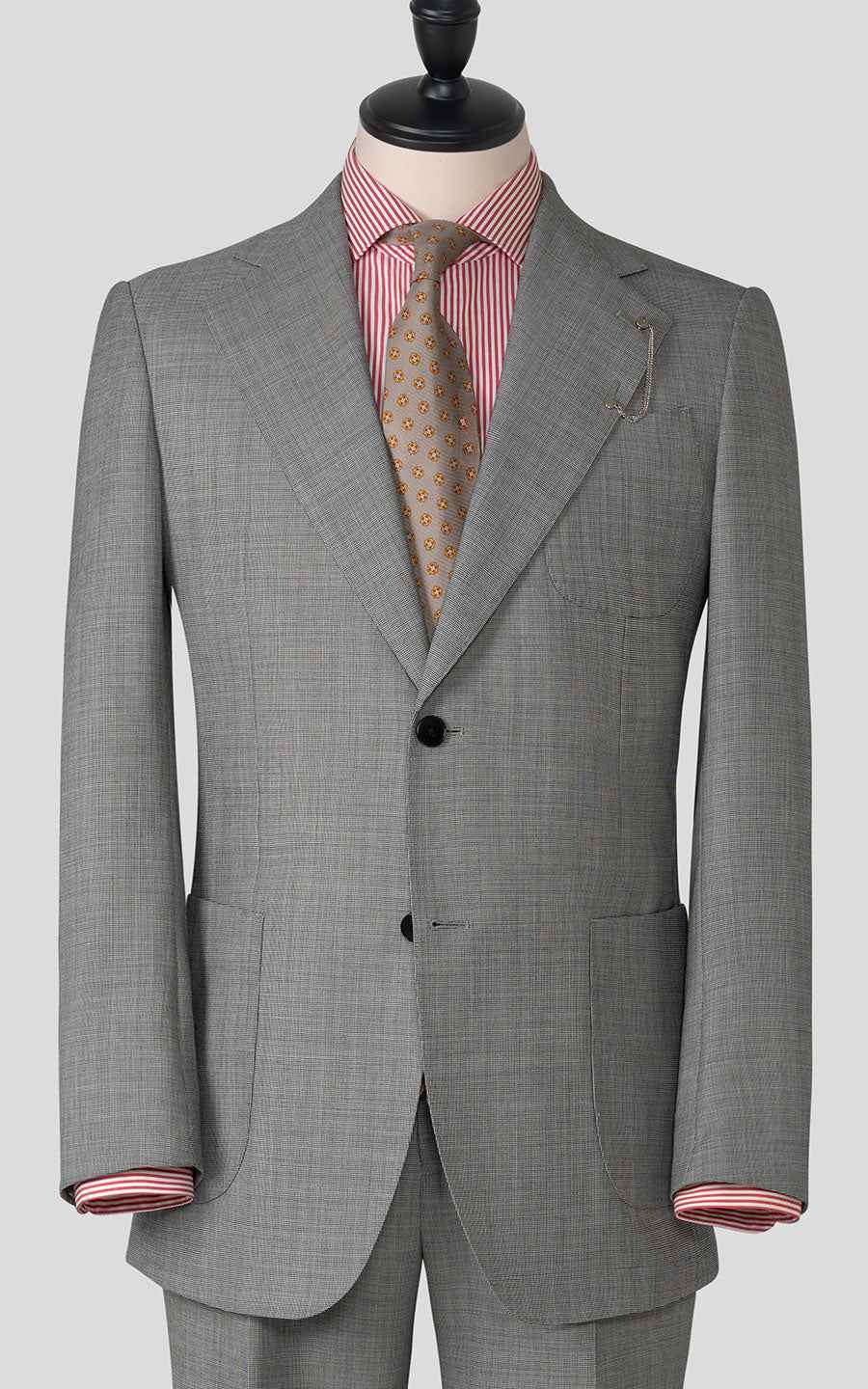 Suits customize Grey Wool Business Suit Set - Tailored Men's Attire