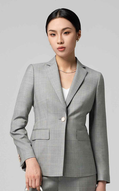 Women's Gray Professional Business Suit - Classic Fit