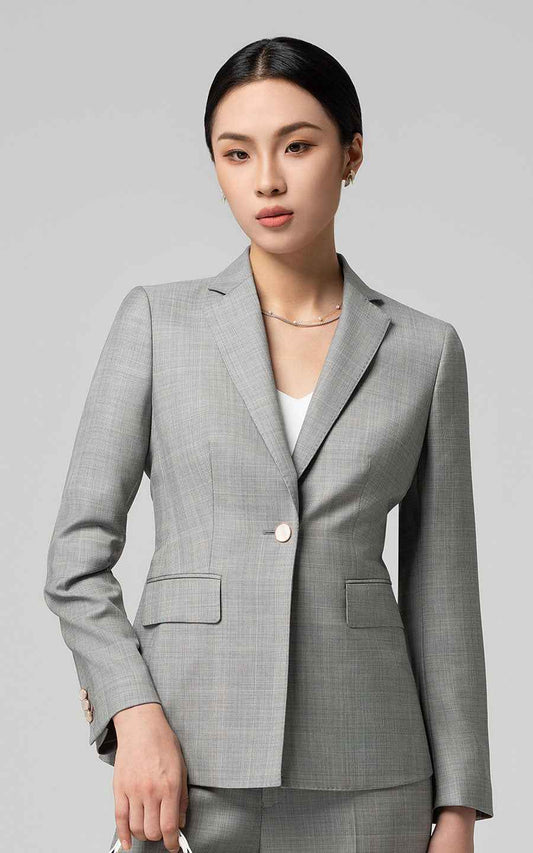 Women's Gray Professional Business Suit - Classic Fit