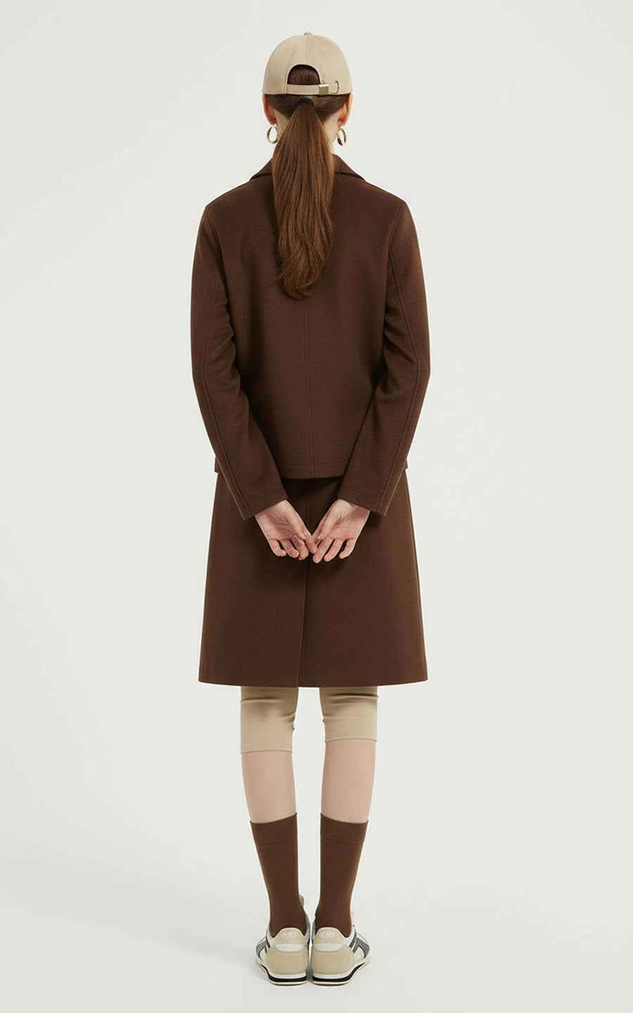 Brown Wool Co-ord Set - Jacket & Skirt | Modern Style