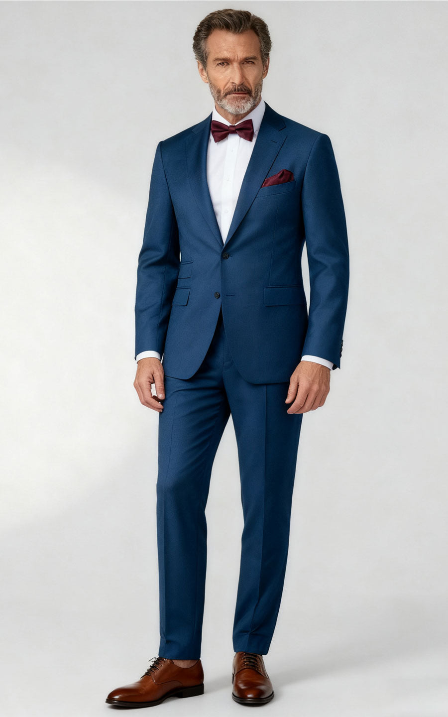 Navy Blue Twill Tailored Suit - Custom Made to Measure