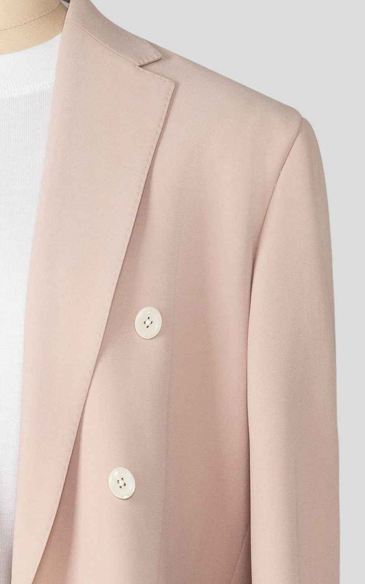Women's Pink Double-Breasted Blazer - Professional