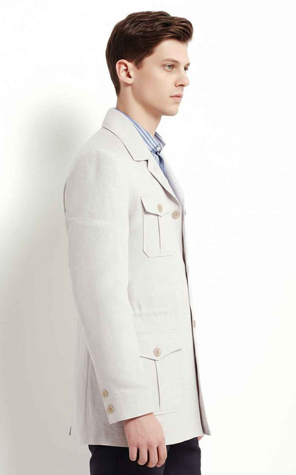 Custom Off white Men's Workwear Casual Jacket Coat