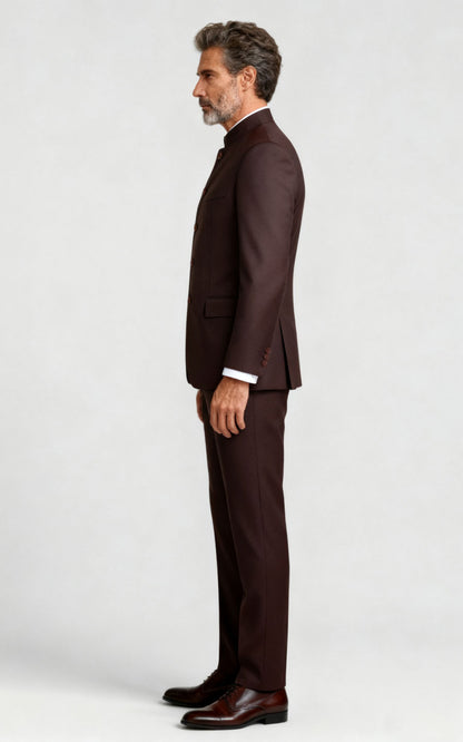 Wine Red Custom Suit - Tailored Chinese Formal Dress
