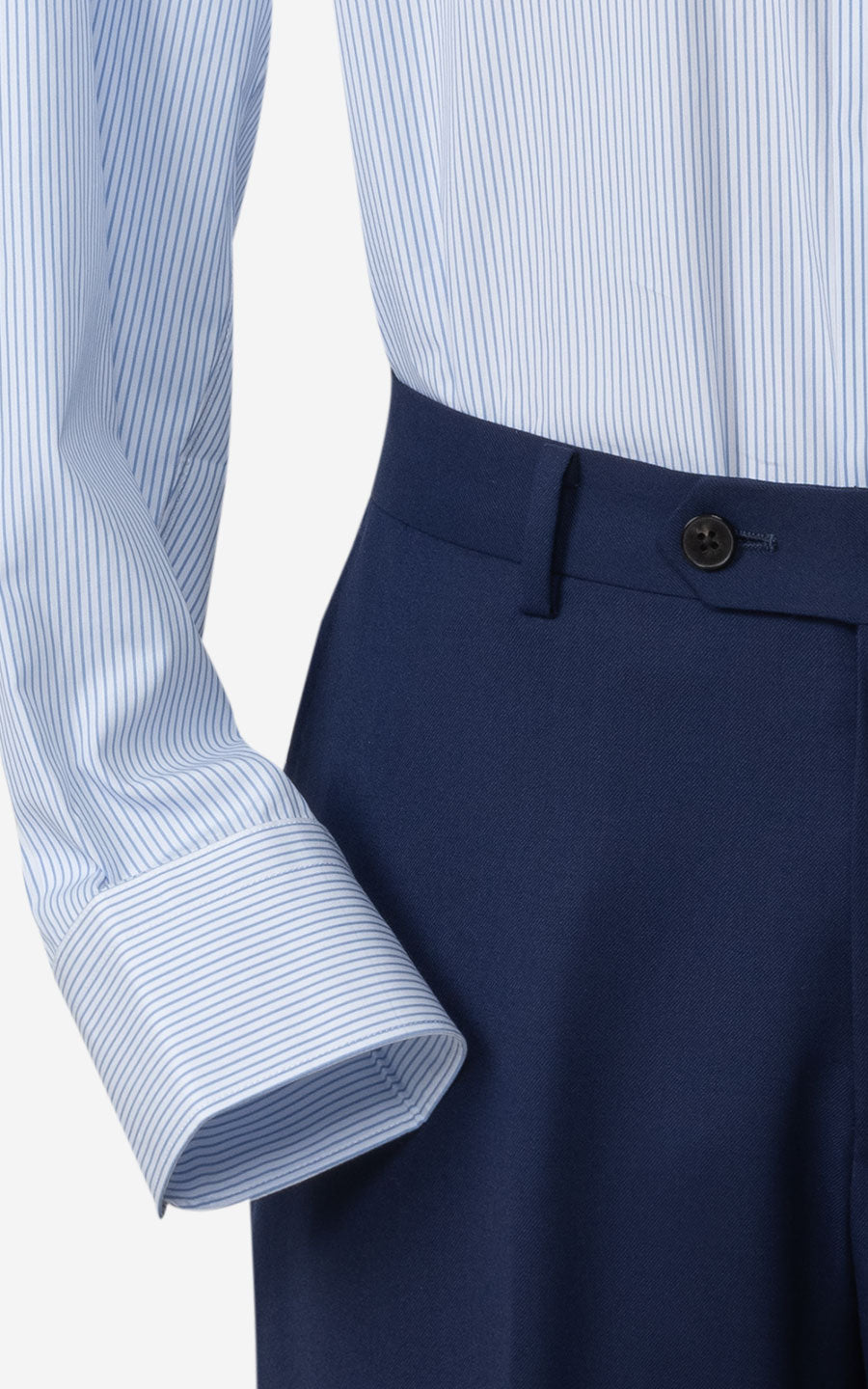 Tailored Dark Blue Pants - Tailored Twill Pants