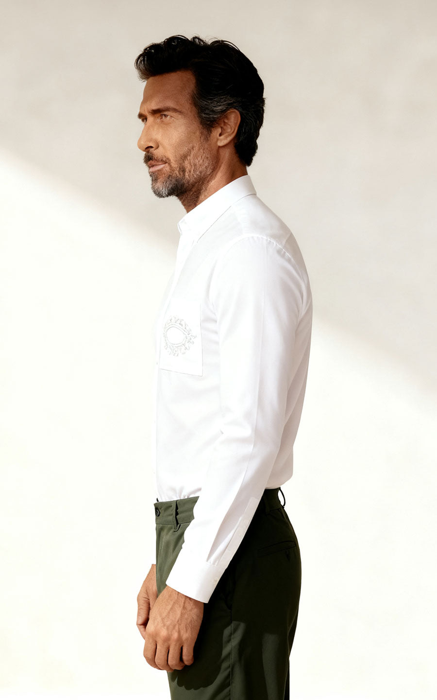 WIFI Men's Organic Cotton Tailored Shirt - White