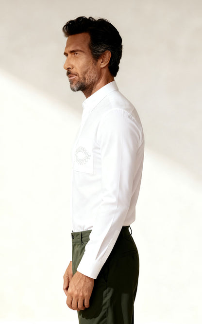 WIFI Men's Organic Cotton Tailored Shirt - White