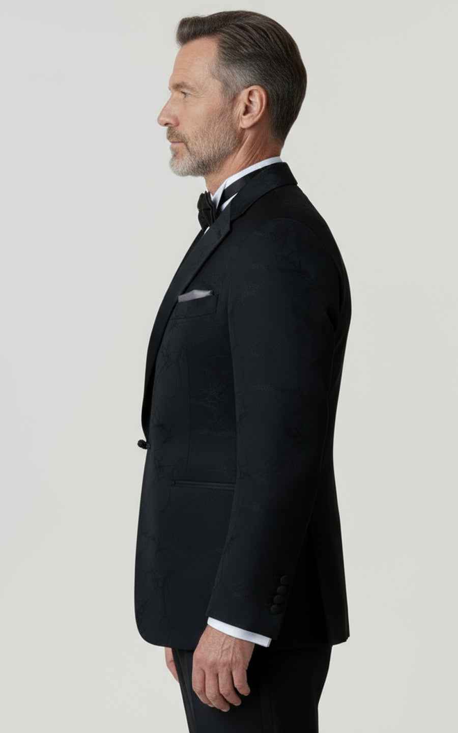 Black Double Breasted Tuxedo Men Formal Wedding Suit Coat